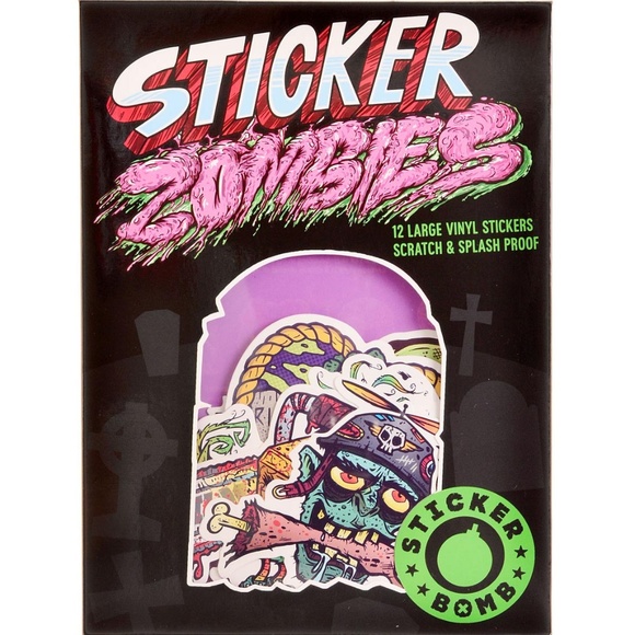 Chronicle Books Other - NEW Zombies Sticker Bomb Decals - Pack of 12